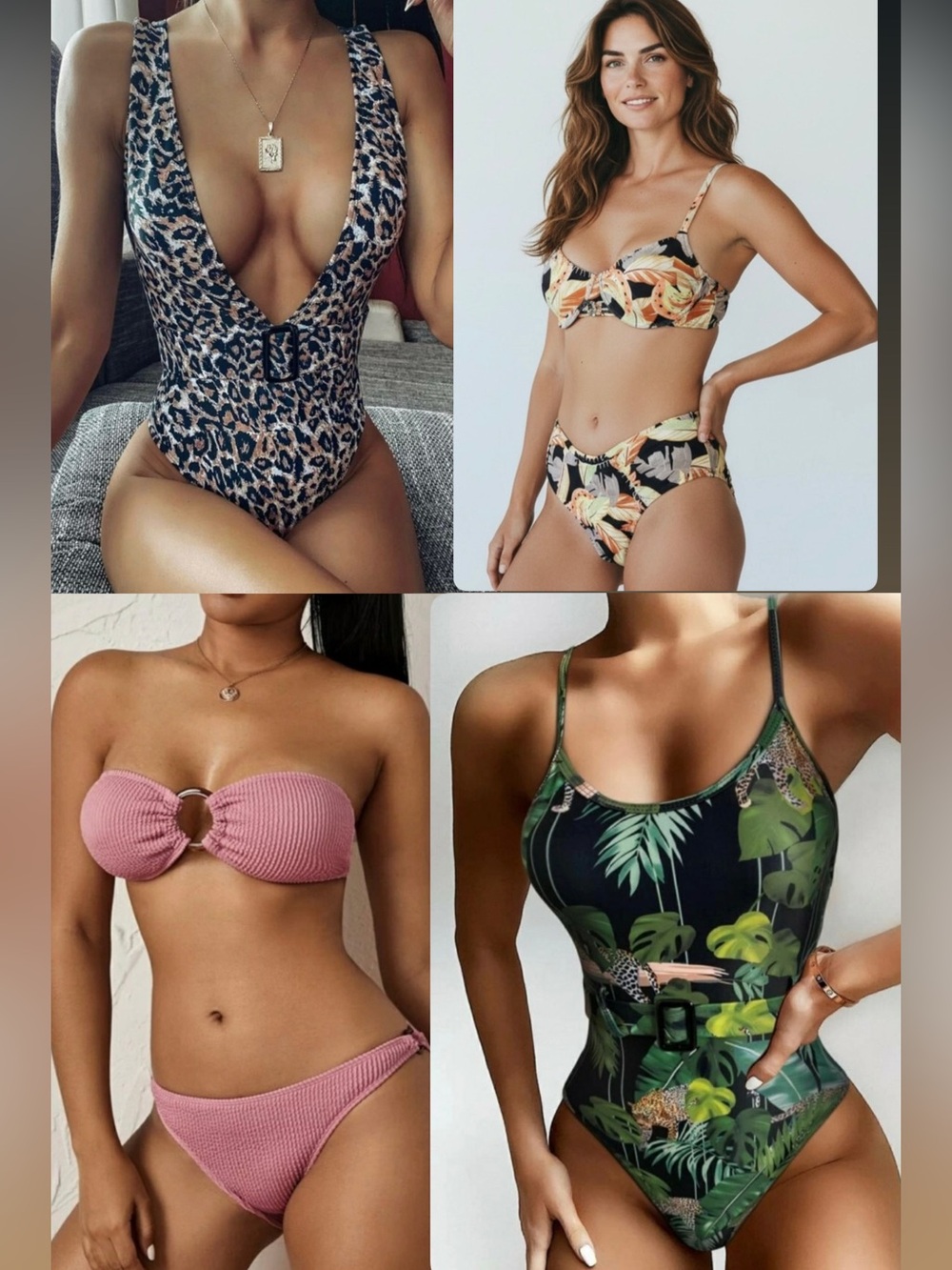🔥SUMMER SALE🔥Women’s 4 Sets of Swimsuit One Piece and Bikini Bundle